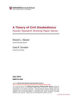 A Theory of Civil Disobedience
