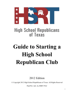 Guide to Starting a High School Republican Club
