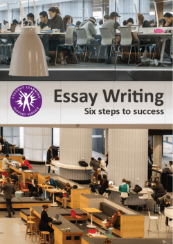 Orientation Essay Writing - Victoria University of Wellington