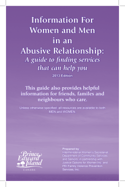 Information For Women and Men in an Abusive Relationship: