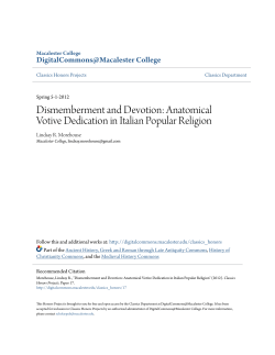 Dismemberment and Devotion - DigitalCommons@Macalester