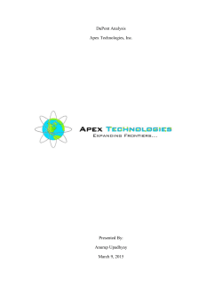 DuPont Analysis Apex Technologies, Inc.