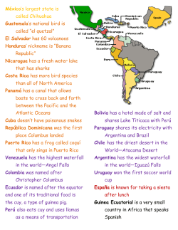 M&eacute;xico`s largest state is called Chihuahua Guatemala`s national bird