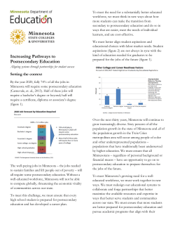 Increasing Pathways to Postsecondary Education