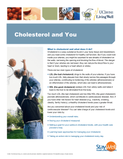 Cholesterol and You