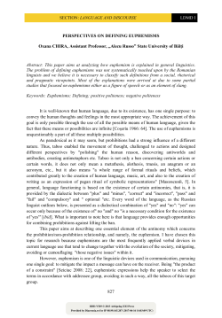 Perspectives on defining euphemisms