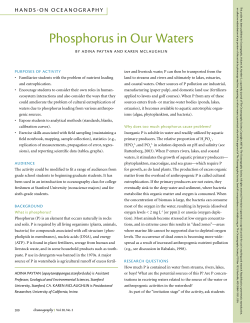 Phosphorus in our Waters
