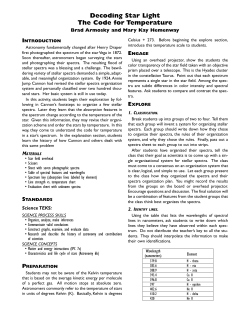 Decoding Star Light The Code For Temperature