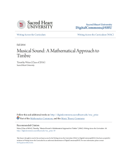 Musical Sound: A Mathematical Approach to Timbre