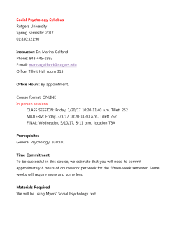 Gelfand (90-online) - Rutgers Psychology