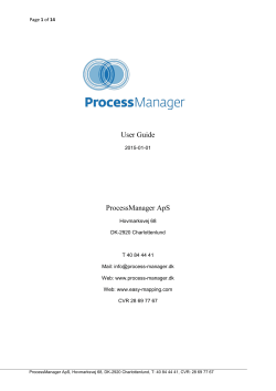 ProcessManager user guide