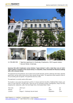 11.745.000 CZK Spacious apartment in Vinohrady 4 bedrooms