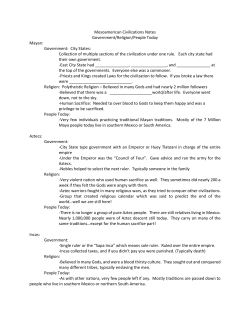Mesoamerican Civilizations Notes Government/Religion/People