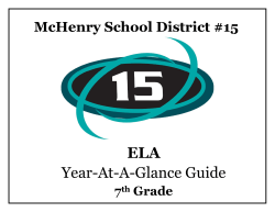 ELA Year-At-A-Glance Guide - McHenry School District 15