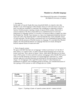 Mundari as a flexible language