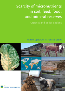 Scarcity of micronutrients in soil, feed, food, and mineral reserves