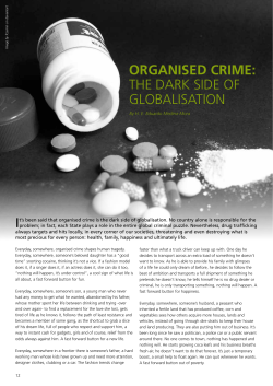organised crime: the dark side of globalisation