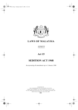SEDITION ACT 1948