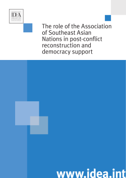 The role of the Association of Southeast Asian Nations in post