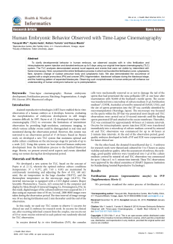 Human embryonic behavior observed by time