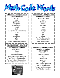 Addition &ndash; will give you a larger number (SUM) add perimeter