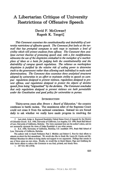 A Libertarian Critique of University Restrictions of