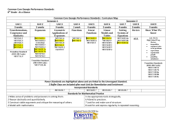 Common Core Georgia Performance Standards