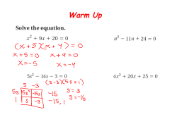 Simplifying Radicals and Solving Equations