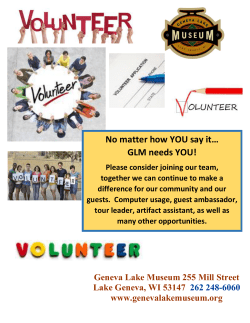 No matter how YOU say it&hellip; GLM needs YOU!