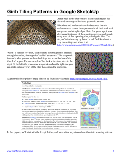 Girih Tiling Patterns in Google SketchUp