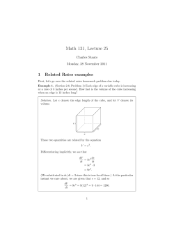 Math 131, Lecture 25 - University of Chicago Math