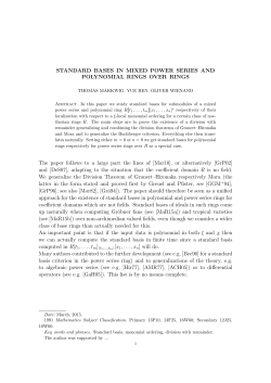 STANDARD BASES IN MIXED POWER SERIES AND POLYNOMIAL