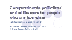 Compassionate end of life care for people who are homeless