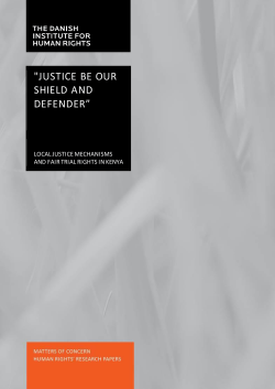 justice be our shield and defender - The Danish Institute for Human