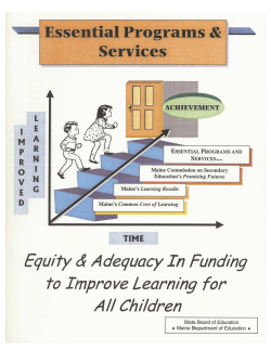 The Essential Resources Needed to Insure Student Equity in