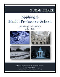 Guide Three: Applying to Health Professions School