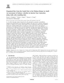 Organized flow from the South Pole to the Filchner