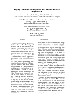 Aligning Texts and Knowledge Bases with Semantic Sentence