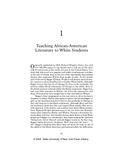 Teaching African-American Literature to White Students