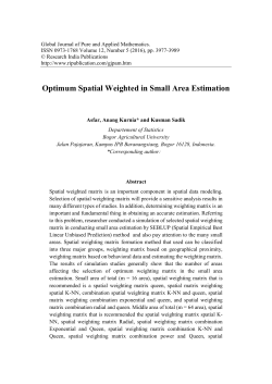 Optimum Spatial Weighted in Small Area Estimation