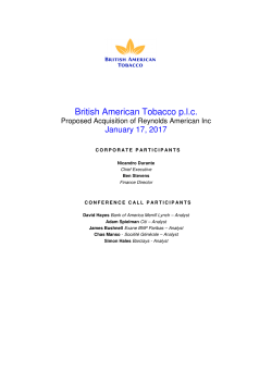 Transaction webcast transcript