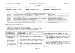 Teaching Plan Level of students: Primary 2 Class size: 27 Topic