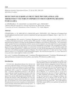 See the article as a PDF. - Bulgarian Journal of Agricultural Science