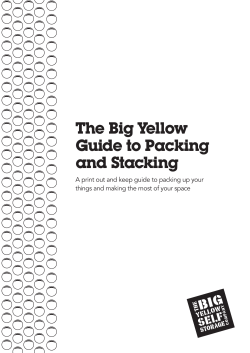 The Big Yellow Guide to Packing and Stacking