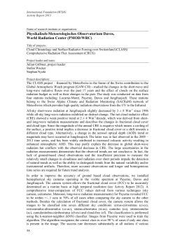 (CLASS), Comprehensive Radiation Flux Assessment