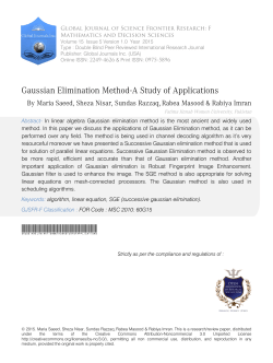 Gaussian Elimination Method