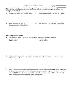 Unique Triangle Monday