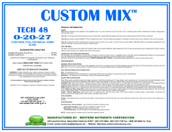 TECH 48 - Western Nutrients Corporation