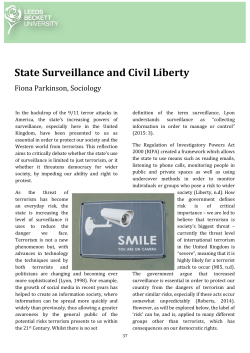 State Surveillance and Civil Liberty