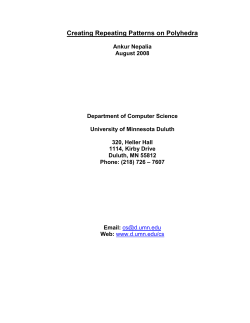 Creating Repeating Patterns on Polyhedra